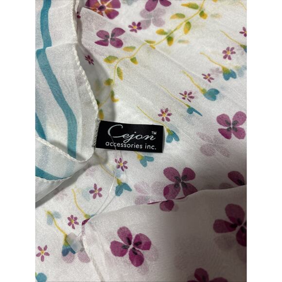 Cejon Womens 15X60" Sheer Fairy Grunge Bloomcore BOHO Scarf Pastel Spring Easter - Picture 6 of 7